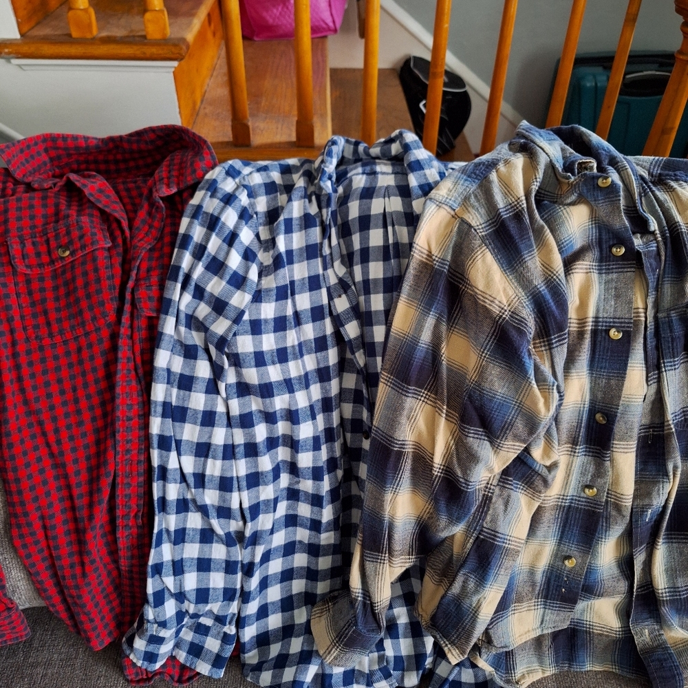 Trio of plaid shirts